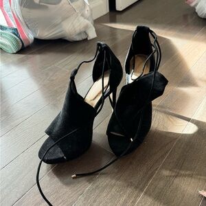 Aldo black suede heels size 8